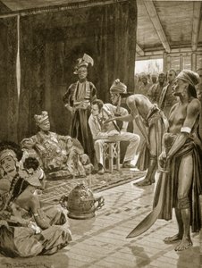 Sir James Brooke in Borneo, 1842, Illustration aus 