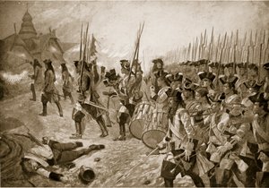 Die Schlacht von Blenheim: Sturm auf das Dorf, Illustration aus 