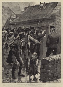 Der Zustand Irlands, Zustellung eines Prozesses in der Nähe von Headford, Galway von Richard Caton Woodville junior