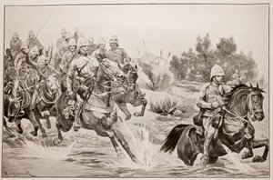 Der große Vormarsch: Königliche Pferdeartillerie (Kavalleriedivision) überquert den Vaal