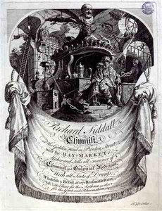 Handelskarte für Richard Siddall, Chemiker, am Goldenen Kopf, Panton Street, London von Richard Clee