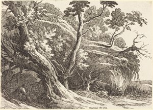 Landschaft mit großen Bäumen von Richard Cooper II