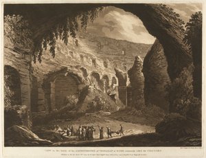 Ansicht des Inneren des Amphitheaters von Vespasion in Rom, allgemein Colosseo genannt