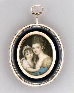 Porträt einer Mutter und Tochter, ca. 1765-70 von Richard Cosway
