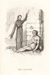 Das Skelett des Todes und der Gefangene (1827, Gravur)