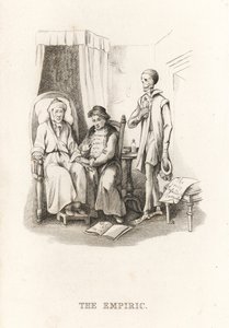 Das Skelett des Todes und der Quacksalber (1827, Gravur) von Richard Dagley