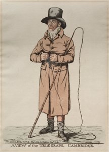 Ein Blick auf den Telegraphen, Cambridge, 1809 von Richard Dighton
