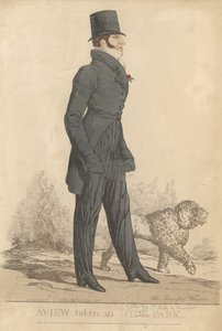Henry Somerset, 7. Herzog von Beaufort; Eine Ansicht im Hyde Park von Richard Dighton