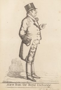 Lee La Chamette; Ansicht von der Royal Exchange, 1817 von Richard Dighton
