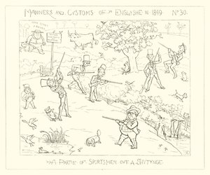 1849, Eine Gruppe von Jägern auf der Jagd von Richard Doyle