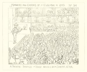 1849, Ein Theater, das das Haus durch den Komiker unterhält