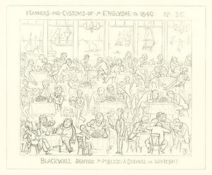 1849, Blackwall zeigt das öffentliche Essen von Weißfisch