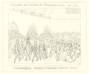 1849, Westminster Hall, Die Zeremonie der Eröffnung des Termins