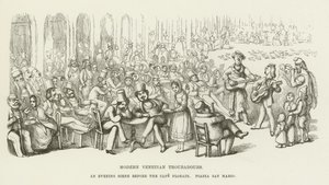 Moderne venezianische Troubadoure, eine Abendszene vor dem Café Florain, Piazza San Marco von Richard Doyle