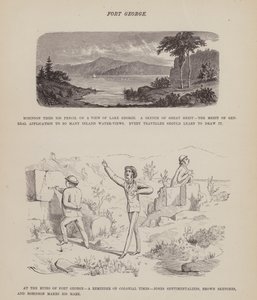 Seite aus Die amerikanische Tour von Messrs Brown, Jones und Robinson von Richard Doyle