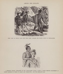 Seite aus Die amerikanische Tour von Herrn Brown, Jones und Robinson (Gravur)