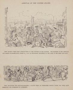 Seite aus Die amerikanische Tour von Herrn Brown, Jones und Robinson (Gravur) von Richard Doyle