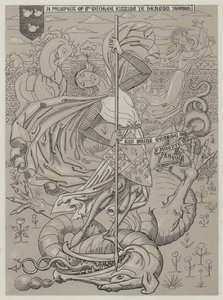 St. Georg tötet den Drachen von Richard Doyle