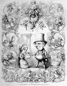 Valentinstag in England gefeiert. Illustration von Richard Doyle (1824 - 1883). von Richard Doyle