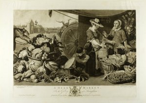 Ein Kräutermarkt, aus der Houghton Gallery
