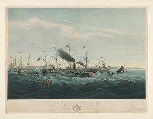Zur Erinnerung an die Einrichtung der Dampfschifffahrt zwischen Großbritannien und Amerika von Richard Gilson Reeve
