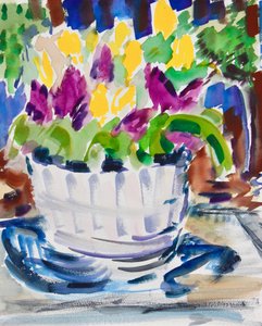 Blumen in einem Fass von Richard H. Fox
