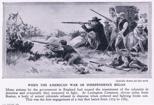 Als der Amerikanische Unabhängigkeitskrieg begann 1775 n. Chr., ca. 1950