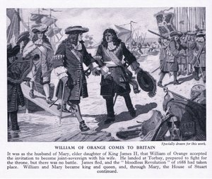 Wilhelm von Oranien kommt nach Großbritannien, ca. 1950 von Richard Henry Brock