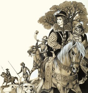 Die junge Elizabeth I. auf der Jagd