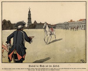 Friedrich der Große von Preußen und sein Lieblingspferd