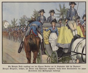 Königin Louise von Preußen inspiziert ihr Dragonerregiment, Berlin