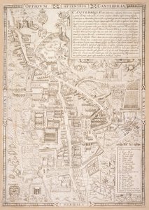 Karte von Cambridge, aus Caius 