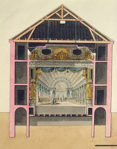 Plan für den Theatersaal im Petit Trianon, 1786 von Richard Mique