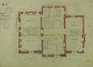 William Borden Residenz, Chicago, Illinois, Zweiter Stock Plan von Richard Morris Hunt