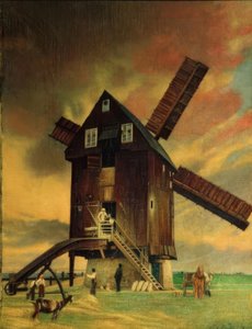 Alte Windmühle in Roitzsch bei Wurzen von Richard Mueller