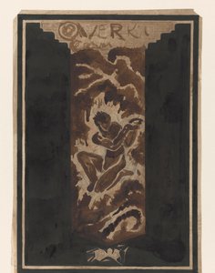 Erster Entwurf für den Bucheinband für Über Kunst, II, von R.N. Roland Holst von Richard Nicolaüs Roland Holst
