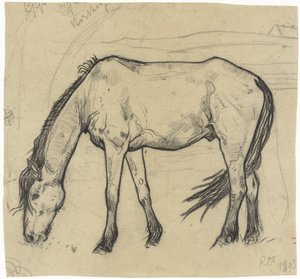Weidendes Pferd in Noordwijk von Richard Nicolaüs Roland Holst