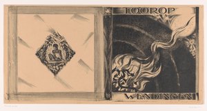 Umschlagentwurf für: Wendingen, Tooropnummer, 1928