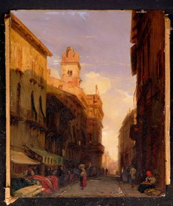 Ein Blick auf den Palast von Prinz Maffei, Verona von Richard Parkes Bonington