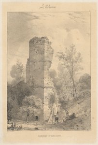 Lillebonne - Schloss Harcourt von Richard Parkes Bonington