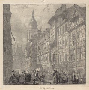 Rue du Gros-Horloge, Rouen von Richard Parkes Bonington