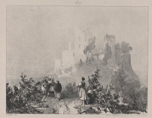Ruinen des Schlosses Arlay von Richard Parkes Bonington