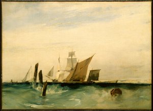 Seestück: Vor der französischen Küste von Richard Parkes Bonington