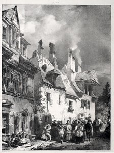 Straße am Stadtrand von Besançon, Frankreich von Richard Parkes Bonington