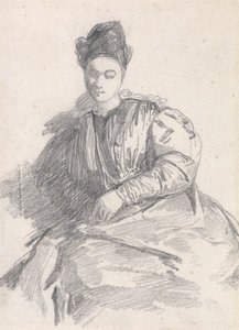 Studie einer sitzenden Frau