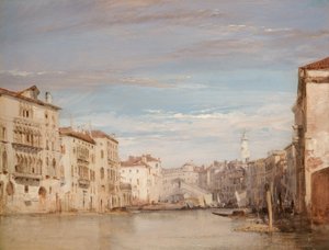 Der Canal Grande, Venedig, Blick auf den Rialto