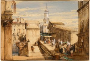Die Rialtobrücke, Venedig von Richard Parkes Bonington