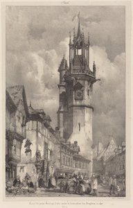 Turm der Gros-Horloge, Évreux von Richard Parkes Bonington