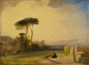 Blick auf das Gelände einer Villa bei Florenz, 1826