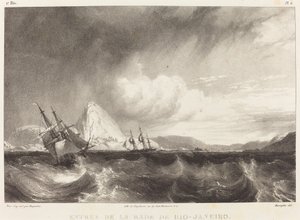 Einfahrt in die Bucht von Rio de Janeiro von Richard Parkes Bonington after Moritz Rugendas